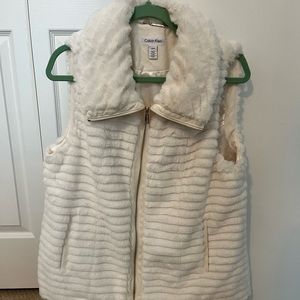 Calvin Klein faux fur vest
